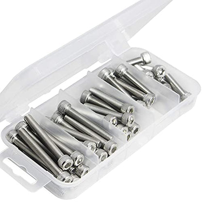 M5 x 20/25/30/35/40mm Socket Head Cap Screws M5 Bolts Stainless Steel 304 Metric Machine Hex Socket Screw, 50PCS - size: M5 x 20/25/30/35/40mm