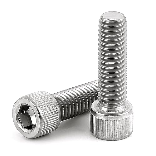 M6 x 25mm Socket Head Cap Screws, Allen Socket Drive, Stainless Steel 18-8 (304), Fully Threaded, Bright Finish, Machine Thread, 25 PCS - size: M6 x 25mm