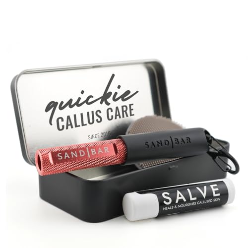 SandBar Callus Removal, Hand Callus Remover Salve Balm Stick for Working Hands, Lightweight Dead Skin Remover Tool Grit Surface, Knurled Handle, Magnetic Cap Hand File 4" - Pink - color: Flamingo