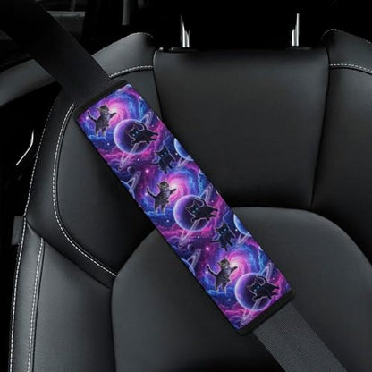 1 Pair Funny Cat Space Car Seat Straps Shoulder Pads Soft Padded Harness Pads Strap for Adult Use, Stroller Pushchair High Chair, Comfortable Driving - color: Pattern 171