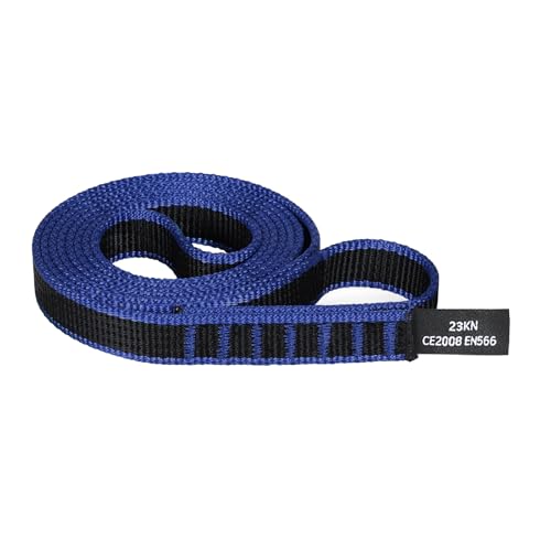18mm Nylon Climbing Sling Runner 23KN CE2008/EN566 Certified - Webbing Straps for Outdoor Rock Climbing, Rappelling, Swing, Yoga Hammock etc - color: Light blue, size: 90cm/ 36inch |Pack of 1