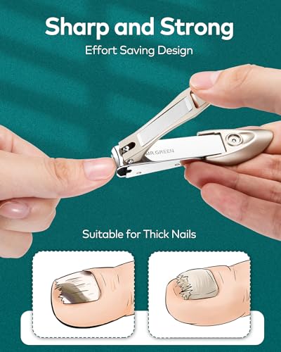 Nail Clippers for Thick Nails, Professional Nail Cutter with Catcher, Medical Grade Stainless Steel, Sharp and Durable Nail Clipper Kit for Men and Women, Bionics Design(Small and Big) M-1210plus - color: M-1210plus