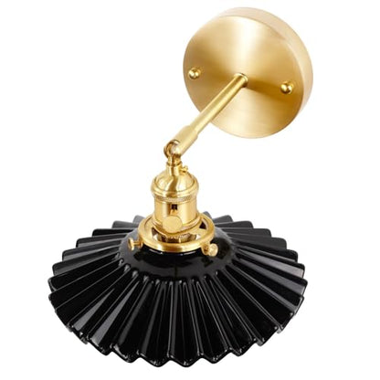 Shenmoyl Brass Lock Part Accessory for Ceramic Pleated Lampshade - size: Screw cap (pleated)