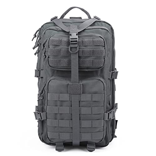 REEBOW GEAR Tactical Backpack for Men Military Tactical Bag Pack Army Molle Survival Bags Backpacks - color: Gray