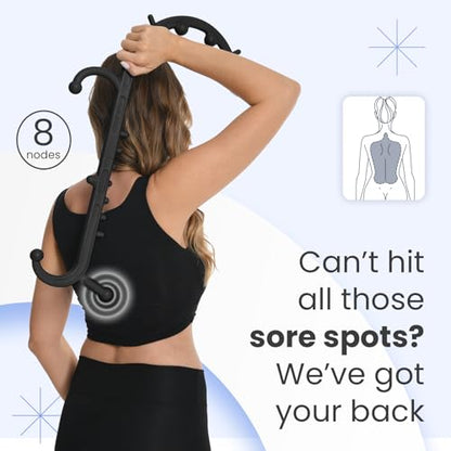 Ranarose Deep Tissue Back & Neck Massager - Back Massager Stick for Pain Relief, Muscle Knot Remover, Trigger Point Massage Tool for Full Body, Shoulders, Legs - Pressure Point Massage Tool (Black) - color: Black