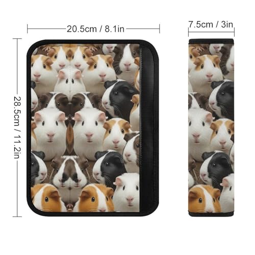2 Pack Cute Animal Guinea Pig Car Seat Straps Shoulder Pads Breathable Shoulder Protector for Elderly Support, Most Cars, Pressure Relief - color: Pattern 820