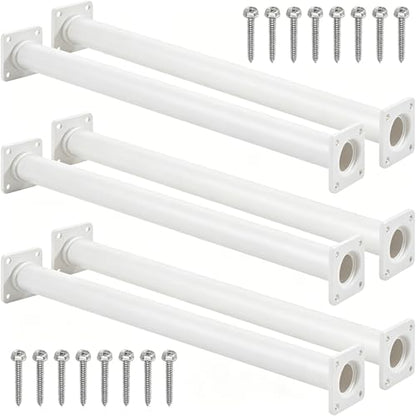 6 Pcs White Outdoor Monkey Bars Ladder Rungs Playground Accessories | Heavy Duty Solid Constructed, Non-Slip Matte Powder Coated Weather Resistant, Hardware Include, Playset Swing Set Jungle Gym - color: White
