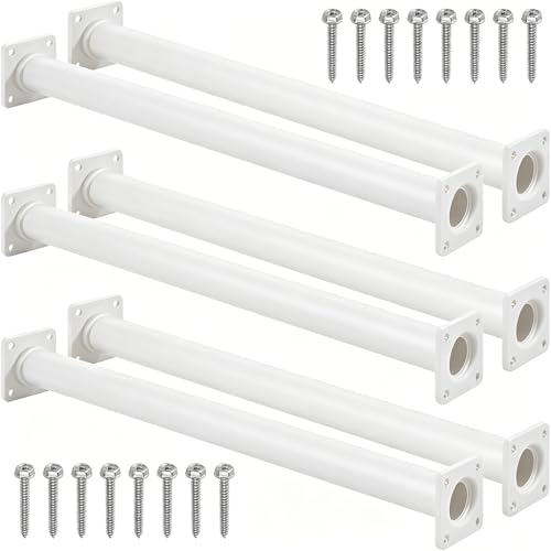 6 Pcs White Outdoor Monkey Bars Ladder Rungs Playground Accessories | Heavy Duty Solid Constructed, Non-Slip Matte Powder Coated Weather Resistant, Hardware Include, Playset Swing Set Jungle Gym - color: White
