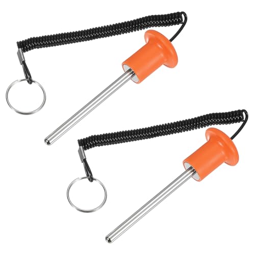 Gym Pin Weight Stack Pin Strength Training Lifting Equipment Replacement with Pull Rope Fitting for Home Gym - color: Orange, size: 0.3 x 3.9 Inch
