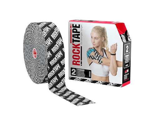 RockTape Uncut Bulk Kinesiology Tape, Continuous Roll (Packaging May Vary) - color: Logo Black, style: STANDARD