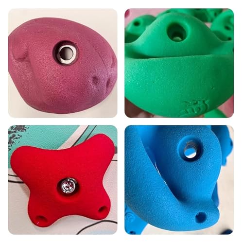 Climbing Kit,Climbing Holds, Resin Rock Climbing,Include Mounting Hardware - Easiest to Hang at Any Angle, Climbing Gym Playground(10 Pack - Wall Installation) - color: 10 Pack - Wall Installation