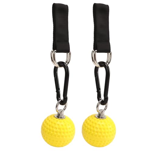 1 Pair Climbing Training Grip Balls with Straps, Pull Up Grips for Indoor and Outdoor Horizontal Bar, Slip-Resistant PU Material for Hand and Muscle Strength Training