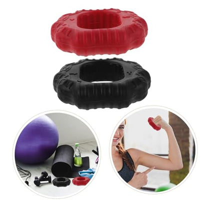2pcs Silicone Hand Grip Strengthener Rings with Adjustable Resistance for Finger Wrist Forearm Muscle Training Compact Hand Exercise Devices for Rock Climbing and Gym Use