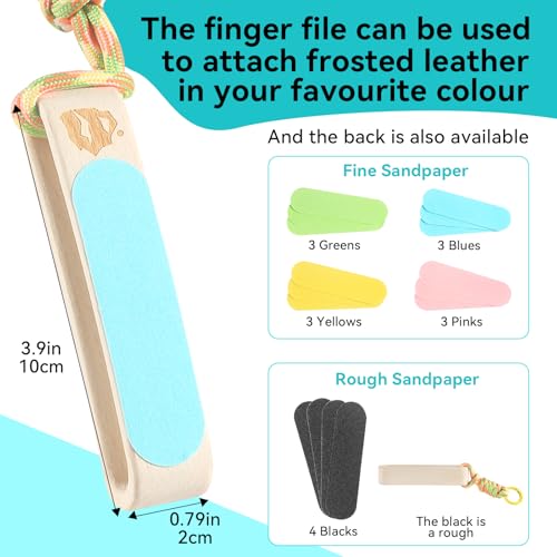 Double Sided Hand&Finger File-Flappers, Rips, Cracks-Strong Smooth Hands - Great for Gym, Rock Climbers