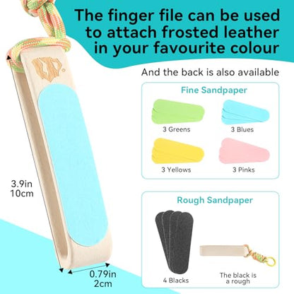 Double Sided Hand&Finger File-Flappers, Rips, Cracks-Strong Smooth Hands - Great for Gym, Rock Climbers