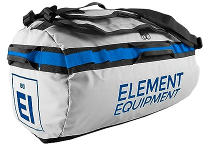 Element Equipment Trailhead Duffel Bag Shoulder Straps Waterproof Light Grey/Blue Large - color: Light Grey/Blue, size: Large 85 Liters