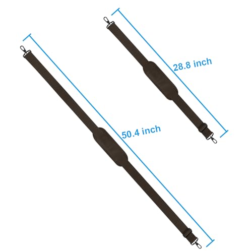 Taygeer Brown Bag Strap, 52" Universal Replacement Laptop Shoulder Strap | Adjustable Belt with Hook, Breathable Non-Slip Pad, Fits Luggage Canvas Tool Satchel Makeup Handbag Gym Duffle Bag Briefcase - color: A-brown