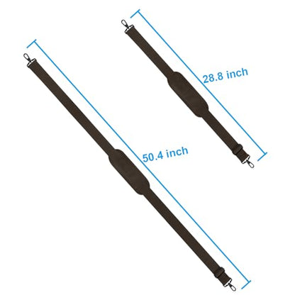 Taygeer Brown Bag Strap, 52" Universal Replacement Laptop Shoulder Strap | Adjustable Belt with Hook, Breathable Non-Slip Pad, Fits Luggage Canvas Tool Satchel Makeup Handbag Gym Duffle Bag Briefcase - color: A-brown