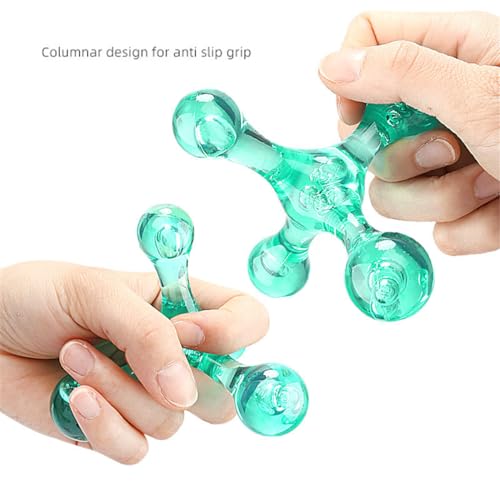 Manual Trigger Point Massage Tool, 2 Pcs 4 Knob Massager Deep Tissue Manual Massager Pressure Point Palm Massage Tool Handheld Back Massagers for Muscle Pain Stress Relief (Green) - color: Green