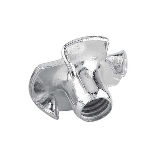 50pcs T Nuts,Zinc Plated Carbon Steel 4-Pronged Tee Nut for Wood, Rock Climbing Holds, Furniture (M4 (50 Pieces/Package)) - size: M4 (50 pieces/package)