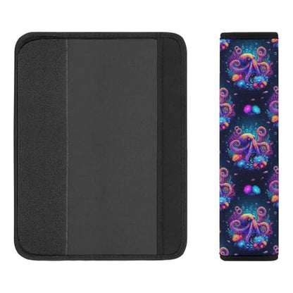 2PCS Octopus Collage Ocean Marine Life Seat Belt Cover Breathable Automotive Seat Belt Protector for Adult Use, Most Cars, Pressure Relief - color: Pattern 1220