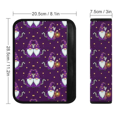 2PCS Cartoon Sleepy Gnome Purple Seat Belt Shoulder Pad Soft Padded Harness Pads Strap for Adults and Children, All Vehicles, Anti-Slip Pad - color: Pattern 343