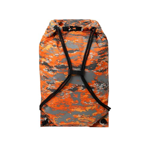 geckobrands Embark 10L Drawstring Backpack – Waterproof, Lightweight Dry Bag for Beach, Hiking, and Light Water Activities - color: Ember Geckoflage