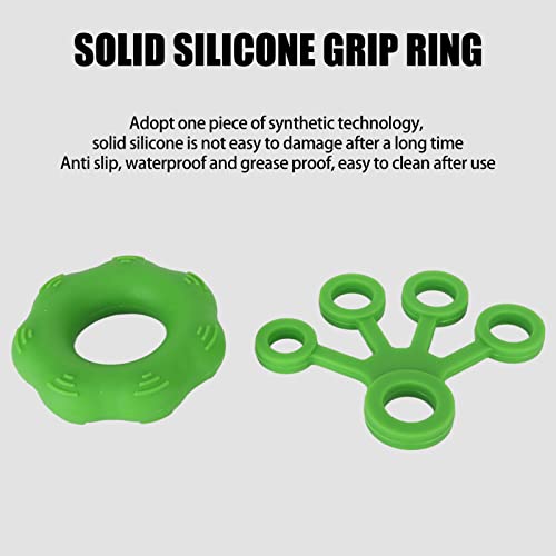 Hand Grip Strengthener Set Finger Exerciser Silicone Grip Strength Trainer Resistance Bands Finger Stretcher for Senior Arthritis Relieve Wrist Pain