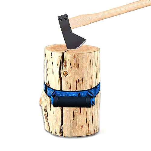 Log Splitting Strap | Easy Carry Strap with Handle for Safely Moving and Lifting and Carrying Heavy Boxes, Groceries, Luggage, Beach Items, Skis, Camping (8ft. Length, 75lb. Capacity)