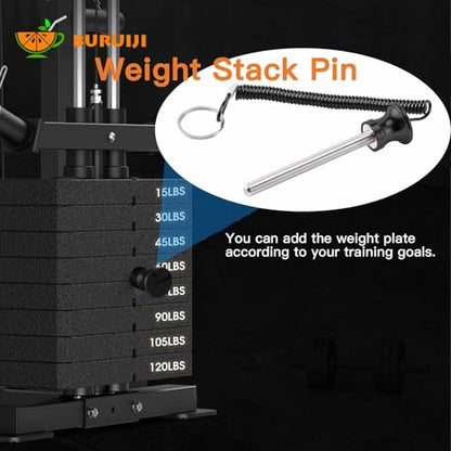 Universal Magnetic Weight Stack Pin with Pull Rope - Gym Pin for Weight Stack Machines | Commercial & Home Gym Accessories | Replacement Weight Pins for Strength Training Equipment - color: Black