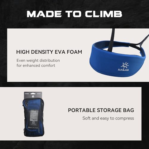 KAILAS Airo Rock Climbing Harness Men Roofing Harnesses Rescue Mountaineering Safety Belt Women Comfortable Lightweight - color: Smart Blue, size: Small