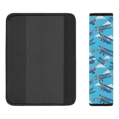 2 Piece Universal Fit Seat Belt Cover for Adult Use, Most Cars, Airplane Pilot Plane Aircraft Sky Blue Seat Belt Covers Cushion, Shock Absorption - color: Pattern 321