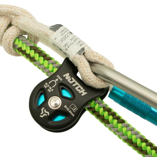 Notch Thirty-Three Micro Pulley with Massive MBS: 7,418 lb. (33kN) (100053) | Mid-line attachable with swinging side plates, Use with Lines up to 1/2” (12.9mm)