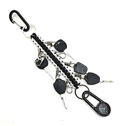 10 Inch Handmade Cheer Bows Holder 2 Pcs for Cheerleading Teen Girls High School - color: Black & White