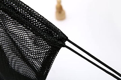 Palmhomee Pack of 4 Mesh Drawstring Bag String Bag for Sports Climbing Gym Laundry Seashell Toy Beach and Hunting (Mixed 2 Sizes)