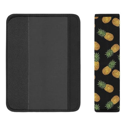 2 Piece Soft Padded Seat Belt Shoulder Pad for Adult Use, All Vehicles, Pineapple Tropical Fruits Automotive Seat Belt Protector, Easy Install (No Tool) - color: Pattern 1035
