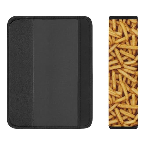 Universal Soft and Comfortable Car Seat Straps Shoulder Pads for Adult Use, Stroller Pushchair High Chair, 2PCS Food French Fries Harness Pads Strap - color: Pattern 1088