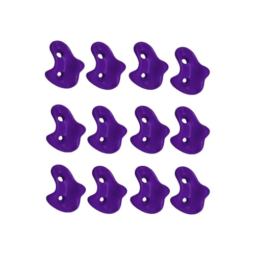 12Pcs Rock Climbing Wall Holds Set with Textured Grip Climbing Stone for Backyard Playgrounds Rock Wall Stone - color: Purple