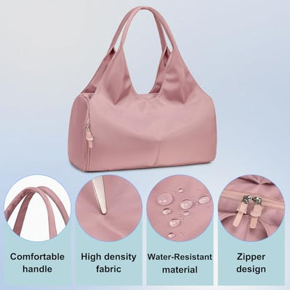 Forestfish Yoga Gym Bag For Women With Shoes Compartment & Wet Dry Storage Pockets Lightweight Duffel Bag, Pink - color: Pink