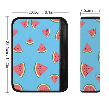 2PCS Watermelon Arts Car Seat Belt Pad Universal Fit Seat Belt Covers Cushion for Kids, Car Seats Pushchair Strollers High Chair Pushchair, Easy Install (No Tool) - color: Pattern 498