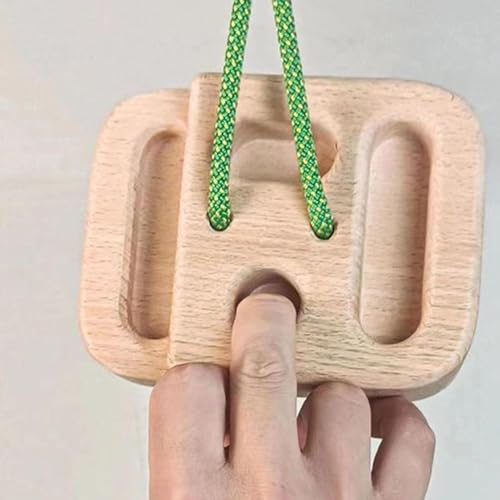 Climbing Hangboard Wooden Fingerboard Training Set (2 Boards + Rope) for Rock Climbing & Pull Up Strength