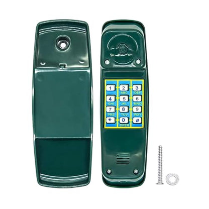 Pretend Phone Toy Pirate Wheel Game Playground Telephone Accessory for Children with Interactive Keys Quality Material Suitable for Swing Set Treehous, Green - color: Green