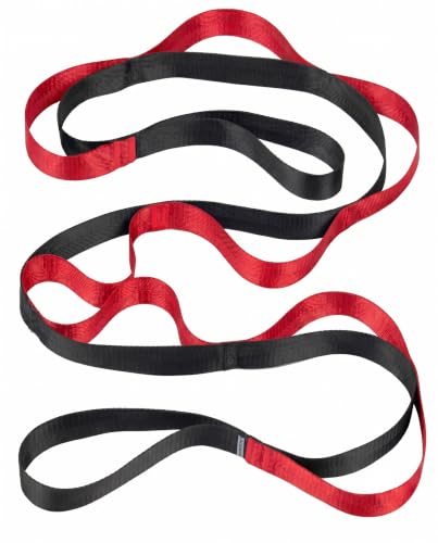 Acozycoo Stretching Strap with Loops for Physical Therapy,Knee,Calf,Back | Yoga Strap for Stretching,Non-Elastic Stretch Band,Rehab,Pilates,Flexibility Training,Hamstring,Leg Lifter,Fascia,Leg,Hip - color: Red-02, size: Length: 75 inches, Width: 1 inch