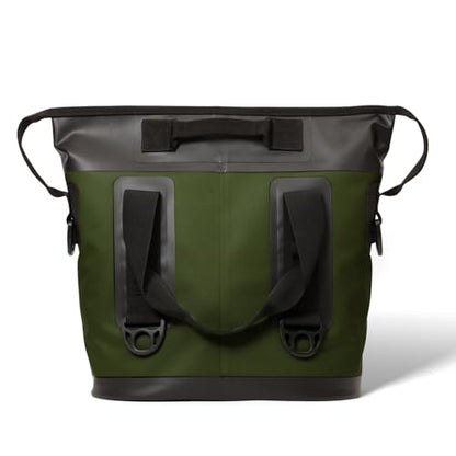 Quiksilver Zipperless Backpack Cooler 30L, Holds 36 Cans, 48 Hour Insulation, Leakproof & Waterproof Design, Heavy Duty TPU, IPX7, Padded Straps, Kangaroo Pockets - color: Trekking Green