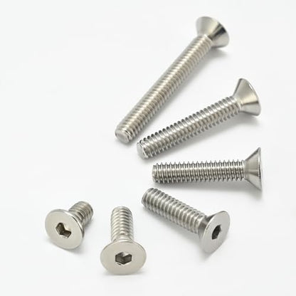 50 Pcs 1/4-20 x 1/2 Flat Head Socket Cap Screws Countersunk Bolts,304 Stainless Steel 18-8,Allen Socket Drive,Bright Finish,Fully Machine Thread (1/4-20 x 1/2 (50pcs)) - size: 1/4-20 x 1/2 (50pcs)