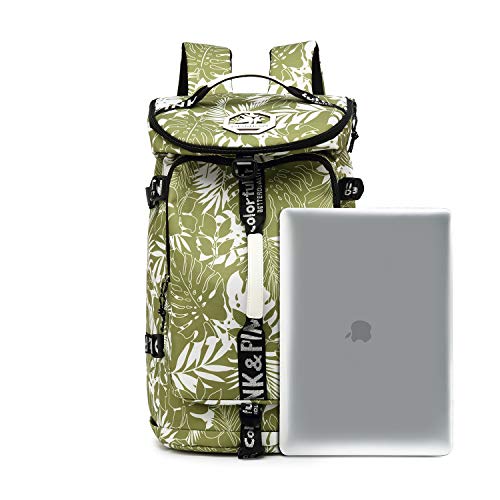 Kalesi Gym Duffle Bag Backpack 4-Way Waterproof with Shoes Compartment for travel Sport Hiking laptop - color: Olive-green