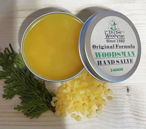 Ole Time Woodsman Hand Salve, Original Formula Since 1882, Non-Greasy Hand Treatment with Beeswax and Natural Oils, 3 Ounces