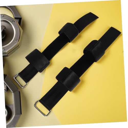 Yardwe 1Pair Adjustable Heavy Duty Dumbbell and Barbell Loading Straps for Strength Training Ankle Gym Straps for Pull Ups and Squats Dual Foot Training Durable Construction