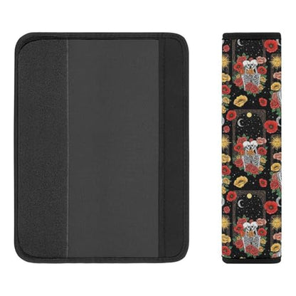 2 Pack Floral Valentines Day Roses Skull Lover Car Seat Straps Shoulder Pads Soft Padded Seat Belt Cushion for Kids, All Vehicles, Pressure Relief - color: Pattern 107