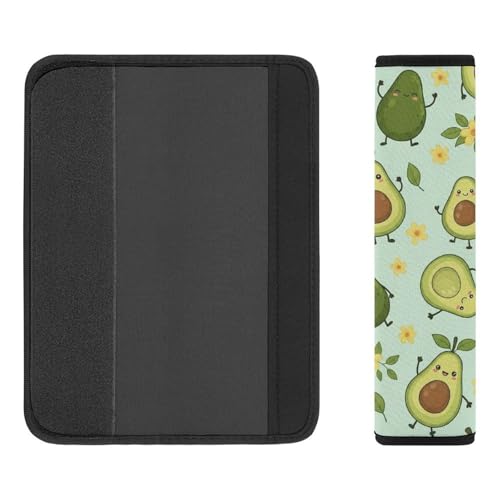 Universal Soft and Comfortable Green Avocado Seat Belt Shoulder Pad for Kids, Most Cars, 1 Pair Seat Belt Covers Cushion Anti-Slip Pad - color: Pattern 298